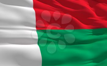 Royalty Free Clipart Image of the Flag of Madagascar