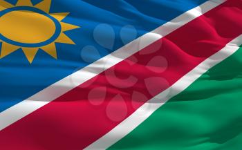 Royalty Free Clipart Image of the Flag of Namibia