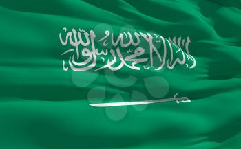 Royalty Free Clipart Image of the Flag of Saudi Arabia