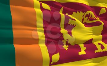 Royalty Free Clipart Image of the Flag of Sri Lanka