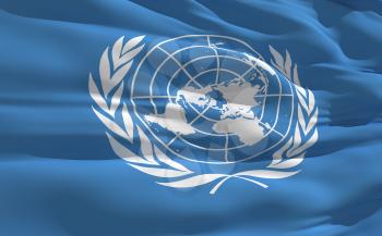 Royalty Free Clipart Image of the United Nations Flag