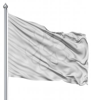 Royalty Free Clipart Image of a White Flag