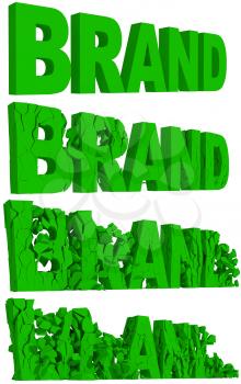 Royalty Free Clipart Image of the Word Brand