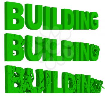 Royalty Free Clipart Image of the Words Building