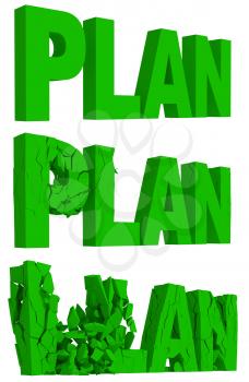 Royalty Free Clipart Image of the Word Plan