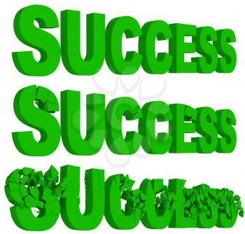 Royalty Free Clipart Image of the Words Success