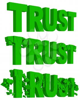 Royalty Free Clipart Image of the Word Trust