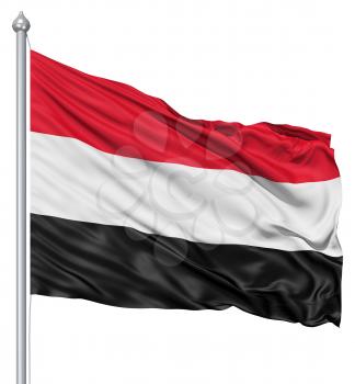 Royalty Free Clipart Image of the Flag of Yemen