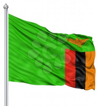 Royalty Free Clipart Image of the Flag of Zambia