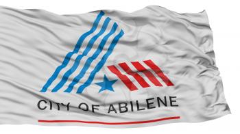 Abilene City Flag, Texas State, Flying in the Wind, Isolated on White Background