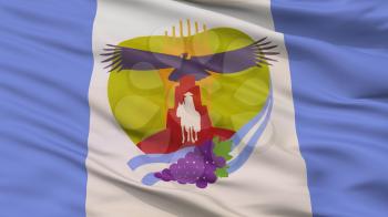 Municipal Tunuyan City Flag, Country Argentina, Closeup View, 3D Rendering