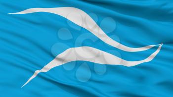 Neuquen City Flag, Country Argentina, Closeup View, 3D Rendering