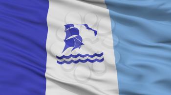 Rio Gallegos City Flag, Country Argentina, Closeup View, 3D Rendering