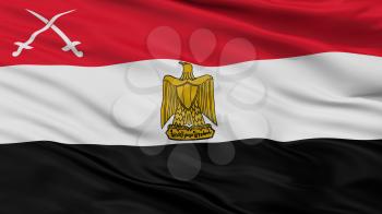 Army Of Egypt Flag, Closeup View, 3D Rendering