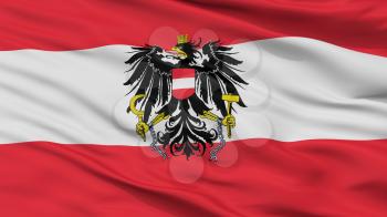 Austria State Flag, Closeup View, 3D Rendering