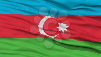 Closeup Azerbaijan Flag, Waving in the Wind, High Resolution