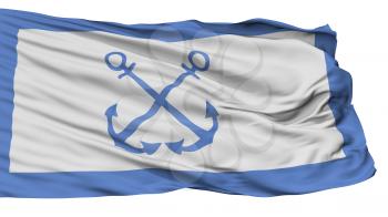 Bandera De Prefectura Naval Argentina Flag, Isolated On White Background, 3D Rendering