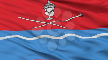 Biarozauka City Flag, Country Belarus, Closeup View, 3D Rendering