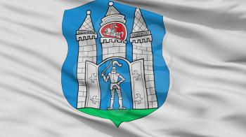 Mahilou City Flag, Country Belarus, Closeup View, 3D Rendering