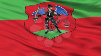 Navahradak City Flag, Country Belarus, Closeup View, 3D Rendering