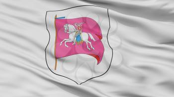 Recyca City Flag, Country Belarus, Closeup View, 3D Rendering