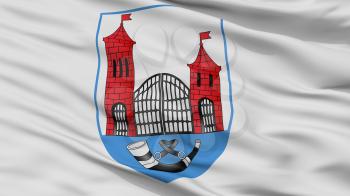 Skidal City Flag, Country Belarus, Closeup View, 3D Rendering