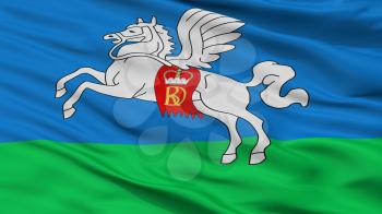 Slucak City Flag, Country Belarus, Closeup View, 3D Rendering