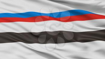 Smarhon City Flag, Country Belarus, Closeup View, 3D Rendering