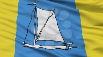 Stoubcy City Flag, Country Belarus, Closeup View, 3D Rendering