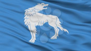 Wolkowysk City Flag, Country Belarus, Closeup View, 3D Rendering