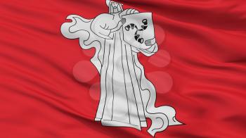 Zhodzina City Flag, Country Belarus, Closeup View, 3D Rendering