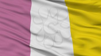 Ath City Flag, Country Belgium, Closeup View, 3D Rendering
