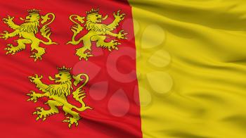 Chievres City Flag, Country Belgium, Closeup View, 3D Rendering