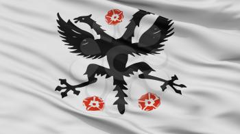 Deinze City Flag, Country Belgium, Closeup View, 3D Rendering