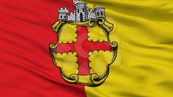 Eupen City Flag, Country Belgium, Closeup View, 3D Rendering