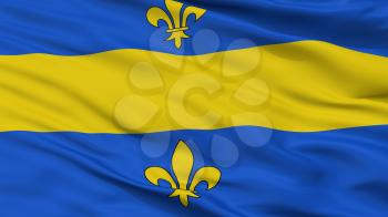 Genappe City Flag, Country Belgium, Closeup View, 3D Rendering