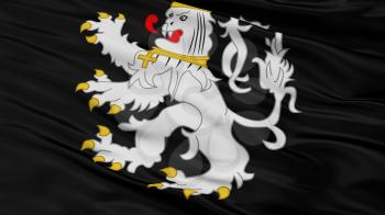 Gent City Flag, Country Belgium, Closeup View, 3D Rendering