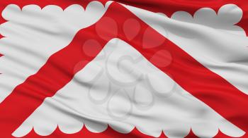 Kortrijk City Flag, Country Belgium, Closeup View, 3D Rendering