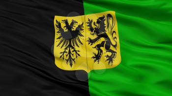 Ninove City Flag, Country Belgium, Closeup View, 3D Rendering