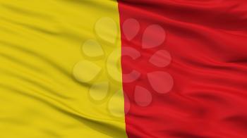 Wervik City Flag, Country Belgium, Closeup View, 3D Rendering