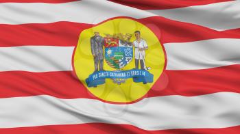 Blumenau City Flag, Country Brasil, Closeup View, 3D Rendering