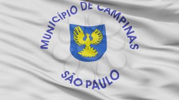 Campinas City Flag, Country Brasil, Closeup View, 3D Rendering