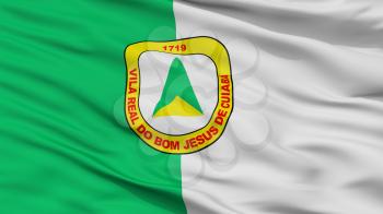 Cuiaba City Flag, Country Brasil, Closeup View, 3D Rendering
