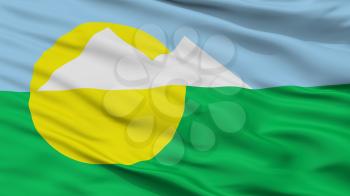 Montes Claros City Flag, Country Brasil, Minas Gerais State, Closeup View, 3D Rendering