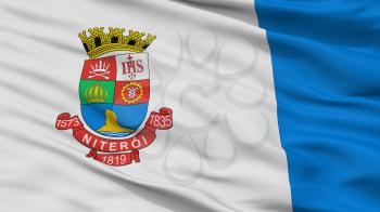 Niteroi City Flag, Country Brasil, Closeup View, 3D Rendering