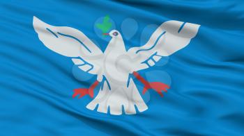 Salvador City Flag, Country Brasil, Closeup View, 3D Rendering