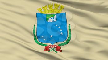 Sao Luis City Flag, Country Brasil, Closeup View, 3D Rendering