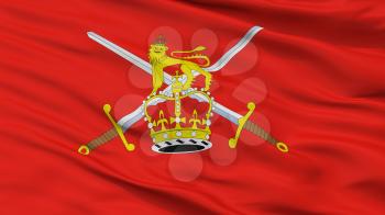 British Army Flag, Closeup View, 3D Rendering