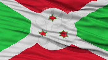 Closeup Burundi Flag, Waving in the Wind, High Resolution