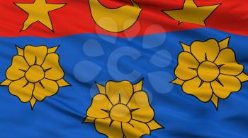 Longueuil City Flag, Country Canada, Quebec Province, Closeup View, 3D Rendering